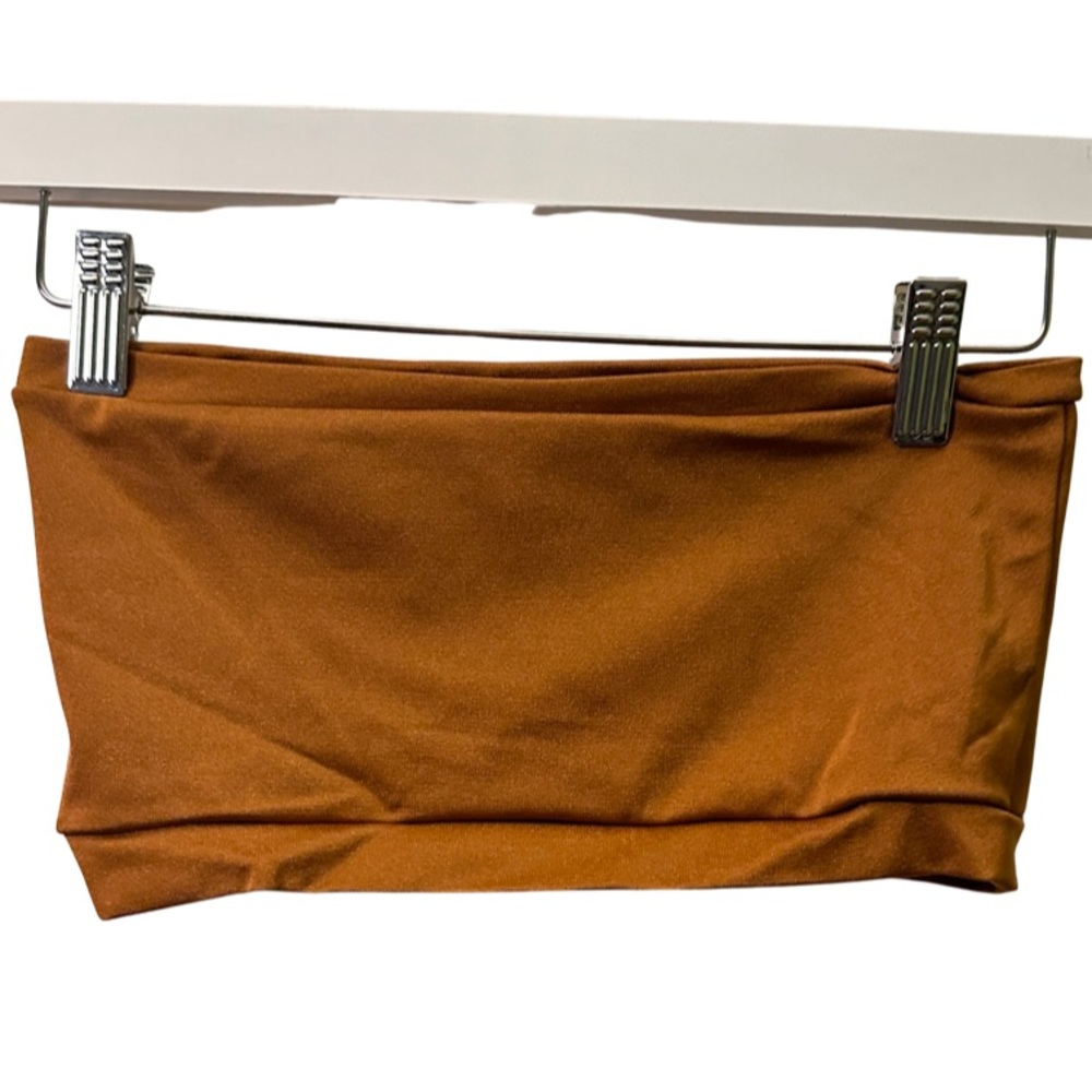 Onzie Women's Bandeau Top in Rich Brown/Bronze Hot Yoga